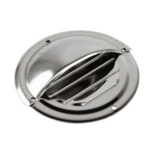 Решетка воздухозаборника круглая 102 мм с крышкой, нержавеющая