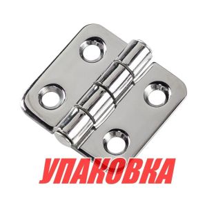 Петля 37х40х2 мм нержавеющая (упаковка из 10 шт.)