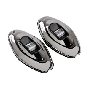 Огни ходовые светодиодные, комплект, нержавеющий корпус, 12 В