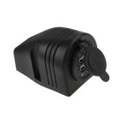 Разъем USB 5В 3.1А для крепления на приборную панель, чёрный