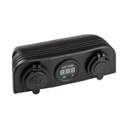Панель с USB-разъемом 5в 2.1А, прикуривателем и вольтметром