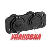 Панель с USB-разъемом 5в 2.1А и прикуривателем (упаковка из 10 шт.)