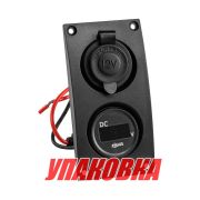 Панель с вольтметром и прикуривателем (упаковка из 10 шт.)