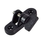 Кронштейн палубный 75 град, винт-барашек, ровное основание, пластиковый черный