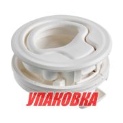 Ручка для люка врезная, утапливаемая, белая (упаковка из 4 шт.)