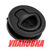 Ручка для люка врезная, утапливаемая, черная (упаковка из 16 шт.)