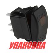 Переключатель двухпозиционный (ON)-OFF 12 В/20А 5Р с подсветкой без фиксации 1 положения (упаковка из 25 шт.)