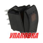 Переключатель двухпозиционный (ON)-ON 12 В/20А 7Р с подсветкой без фиксации 1 положения (упаковка из 10 шт.)