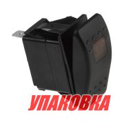Переключатель двухпозиционный (ON)-OFF 12 В/20А 3Р с подсветкой без фиксации 1 положения (упаковка из 10 шт.)