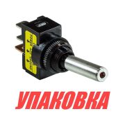 Тумблер двухпозиционный ON-OFF 12 В/16А 3P  с подсветкой (упаковка из 20 шт.)