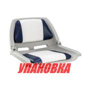 Кресло мягкое складное, обивка винил, цвет белый/синий, Marine Rocket (упаковка из 4 шт.)