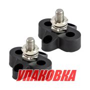 Клемма-штифт одинарная, M8, черная/черная (упаковка из 25 шт.)