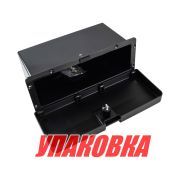 Ящик для мелочей врезной, с замком, черный (упаковка из 12 шт.)