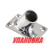 Основание стойки леера 1(25,4 мм), 60 град, прямоугольное (упаковка из 10 шт.)