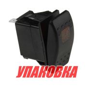 Переключатель трехпозиционный ON-OFF-ON 12 В/20А 4Р с подсветкой (упаковка из 10 шт.)