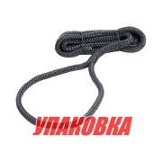 Веревка из сверхпрочного полиэфира с огонами для крепления кранца, d12 мм, L2,5 м, черный (упаковка из 4 шт.)