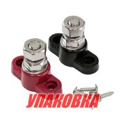 Клемма-штифт одинарная, M10, черная/красная (упаковка из 10 шт.)