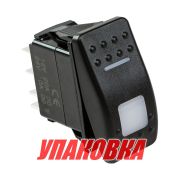 Переключатель трехпозиционный ON-OFF-ON 12В/20А 5р с подсветкой (упаковка из 10 шт.)