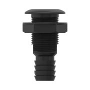 Разъем водосброса с обратным клапаном под шланг 38 мм, черный