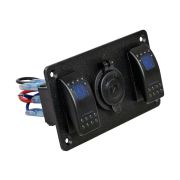 Панель бортового питания 2 переключателя, розетка питания