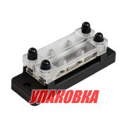 Колодка распределительная электромонтажная с защитной крышкой, 2 планки по 2 контакта (упаковка из 2 шт.)