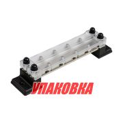 Колодка распределительная электромонтажная с защитной крышкой, 2 планки по 6 контактов (упаковка из 2 шт.)