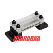 Колодка распределительная электромонтажная с защитной крышкой, 2 планки по 6 контактов (упаковка из 2 шт.)