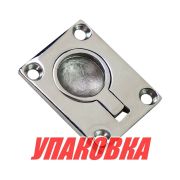 Ручка палубная потайная 48х38 мм, нержавеющая сталь (упаковка из 10 шт.)