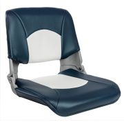 Кресло складное мягкое SKIPPER, цвет синий/белый