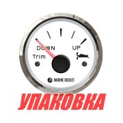 Трим-указатель 0-190 Ом, белый циферблат, нержавеющий ободок, д. 52 мм, Marine Rocket (упаковка из 30 шт.)
