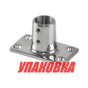 Основание стойки леера (25,4 мм), 90 град, прямоугольное, Marine Rocket (упаковка из 10 шт.)