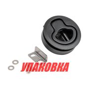 Ручка для люка врезная пластиковая, утапливаемая черная, Marine Rocket (упаковка из 40 шт.)