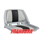 Кресло мягкое складное, обивка винил, цвет серый/угольный (упаковка из 4 шт.)