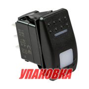 Переключатель трехпозиционный (ON)-OFF-(ON) 12В/20А 7р с подсветкой (упаковка из 50 шт.)