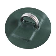 Кольцо D-образное двойное, малое, с зеленой накладкой