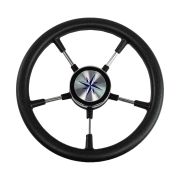 Рулевое колесо RIVA RSL обод черный, спицы серебряные д. 320 мм