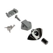 Замок дверной врезной, хромированный D20мм