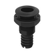 Разъем водосброса с обратным клапаном под шланг 51 мм, черный
